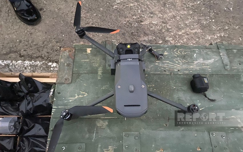 Şuşa ətrafında ermənilərə məxsus kvadrokopter müsadirə edilib