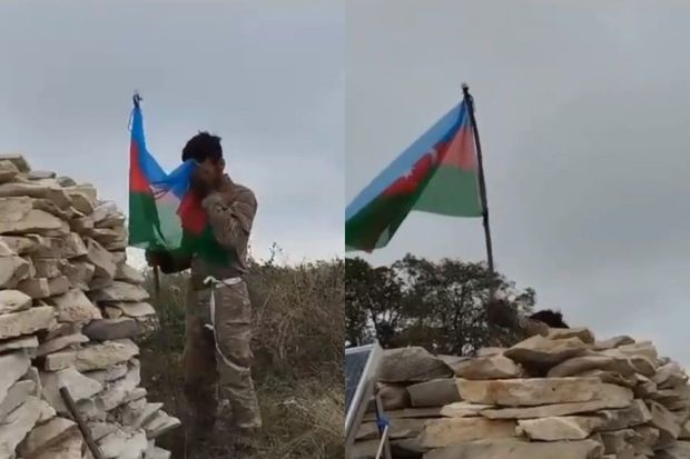 Xocalıya Azərbaycan bayrağı sancıldı - VİDEO