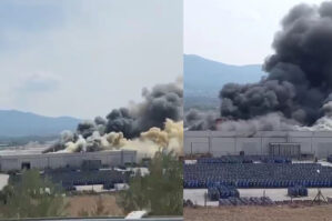 Türkiyədə fabrikdə güclü yanğın - VİDEO