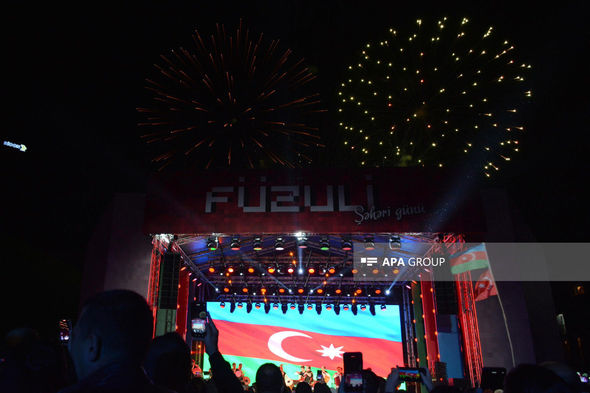 Füzuli Şəhəri Günü ilə bağlı atəşfəşanlıq olub - FOTO / VİDEO