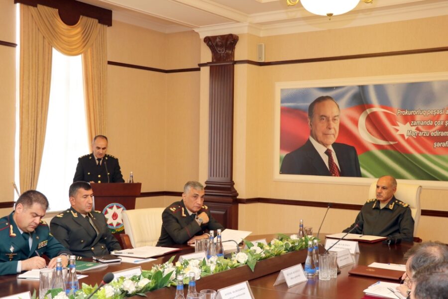 Hərbi Prokurorluqda geniş kollegiya iclası keçirildi - FOTOLAR