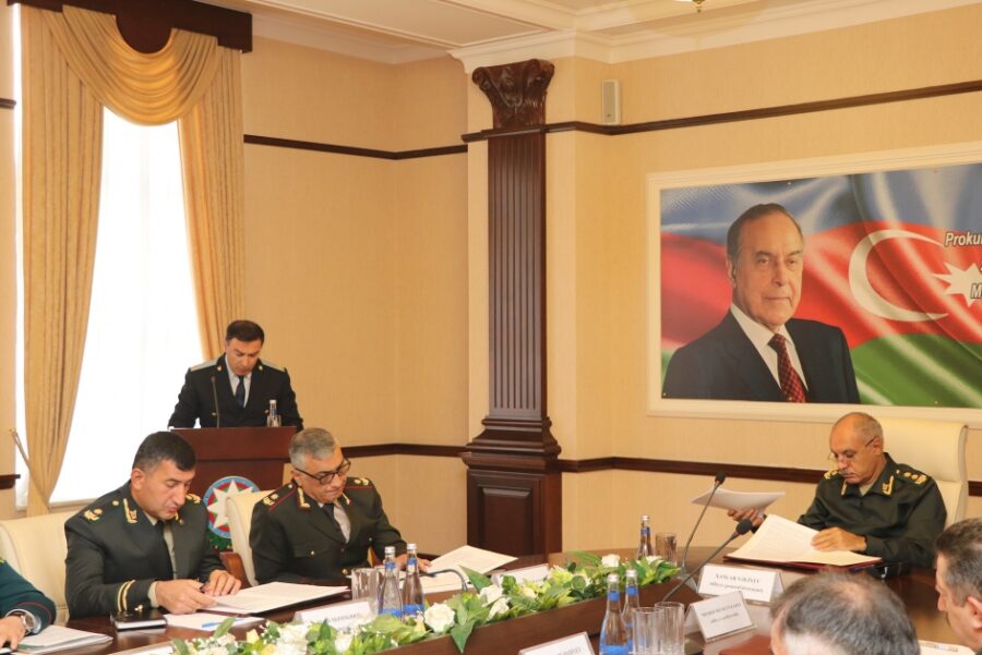 Hərbi Prokurorluqda geniş kollegiya iclası keçirildi - FOTOLAR
