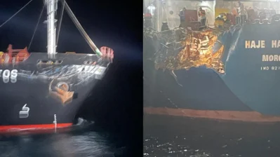 marmara adasi aciklarinda gemi kazasi jayf