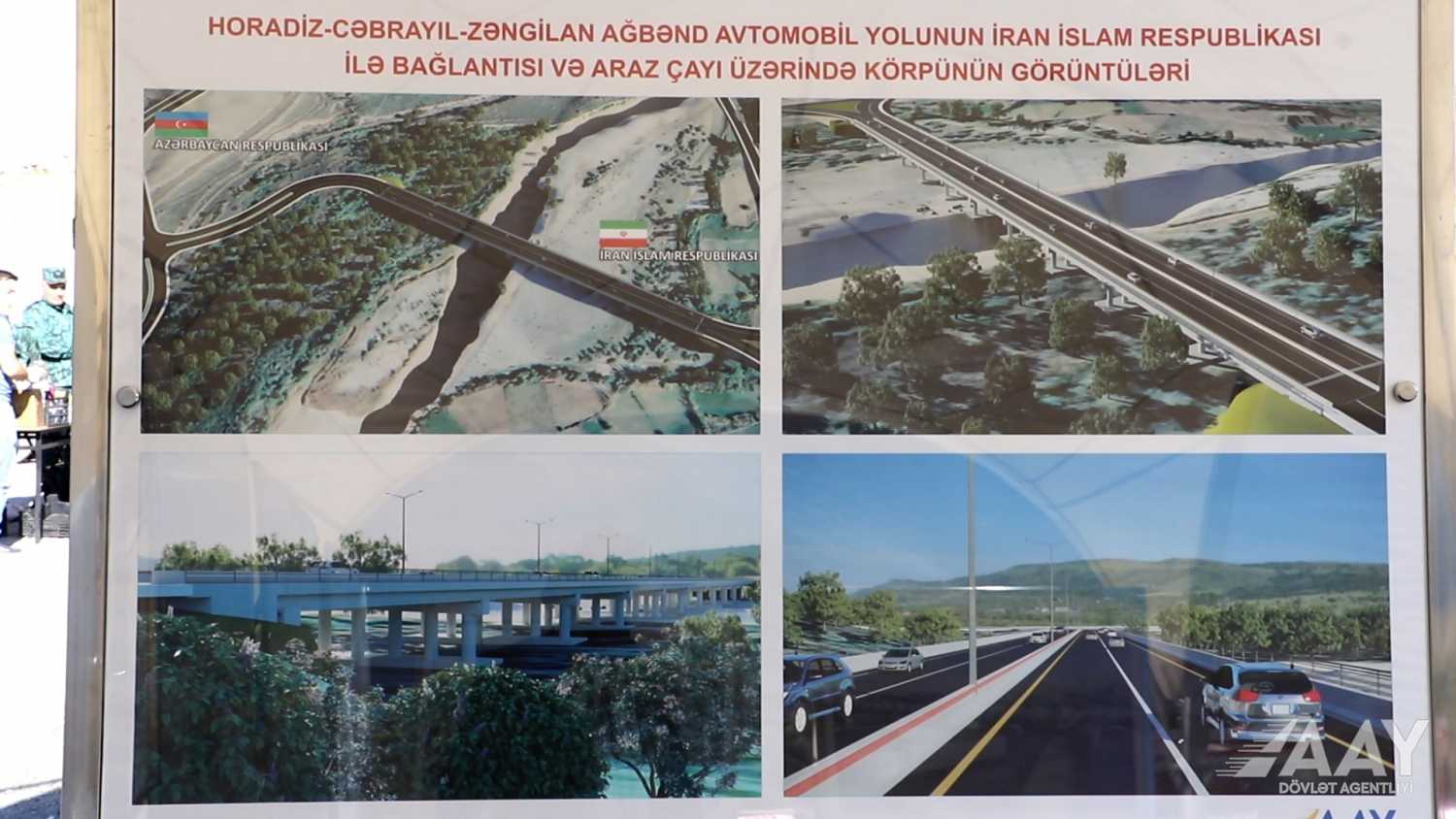 Zəngilanda Azərbaycanla İran arasında avtomobil körpüsünün təməlqoyma mərasimi keçirildi - FOTOLAR