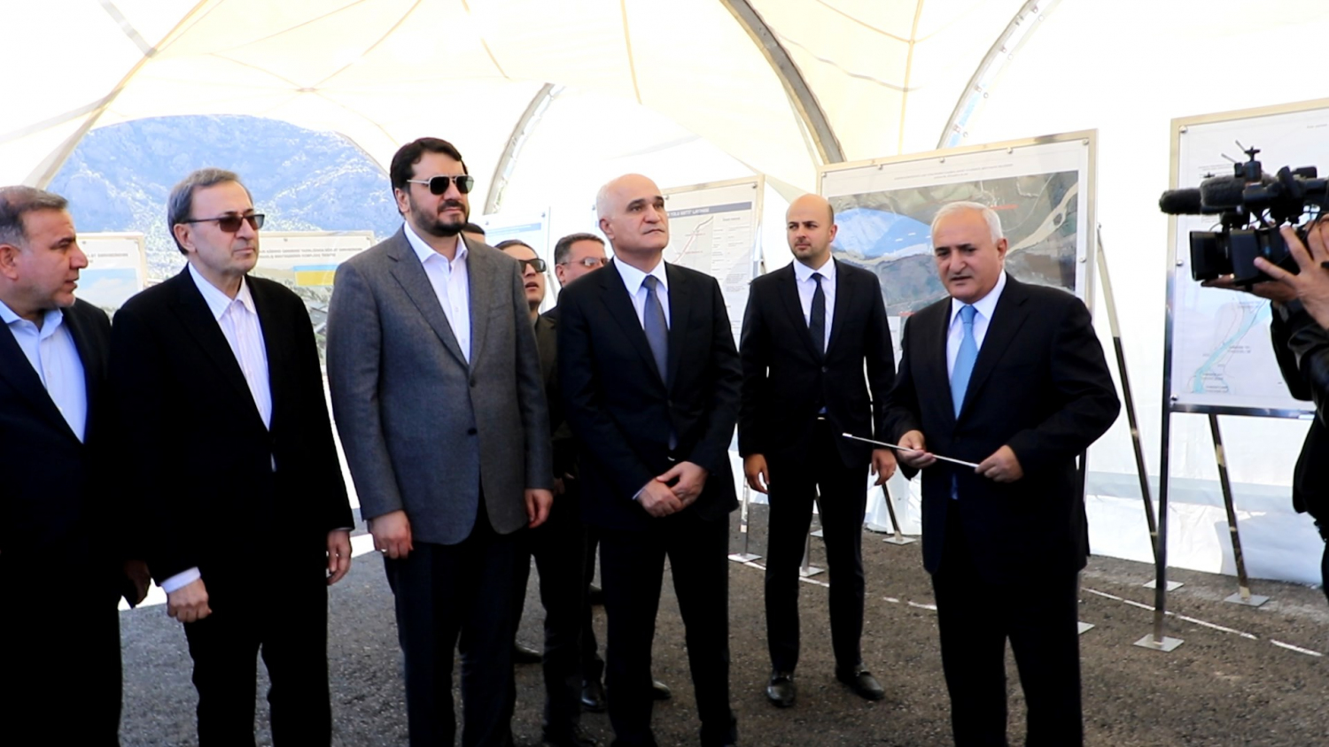 Zəngilanda Azərbaycanla İran arasında avtomobil körpüsünün təməlqoyma mərasimi keçirildi - FOTOLAR