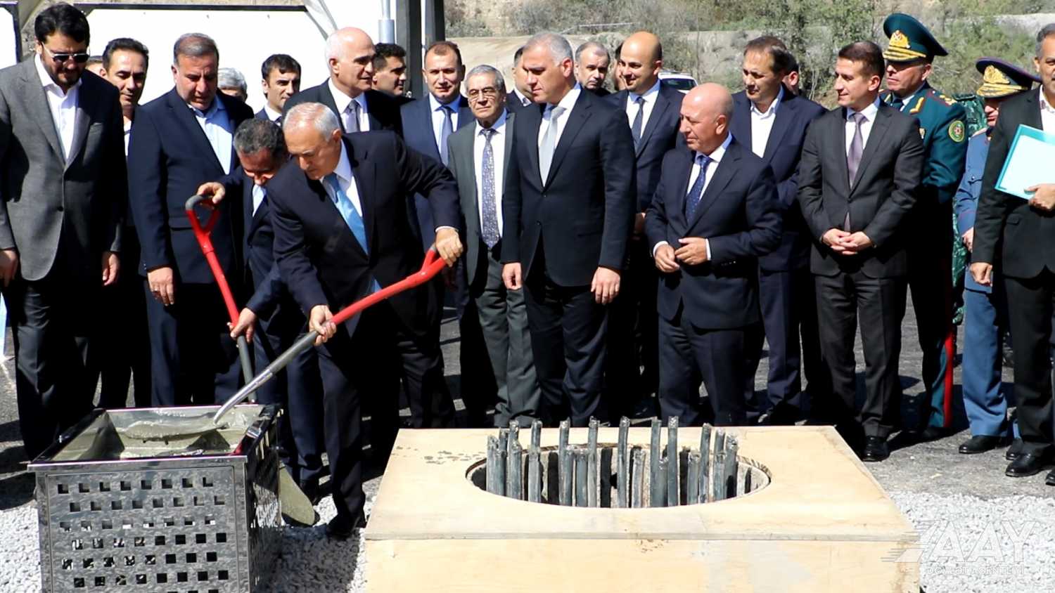 Zəngilanda Azərbaycanla İran arasında avtomobil körpüsünün təməlqoyma mərasimi keçirildi - FOTOLAR