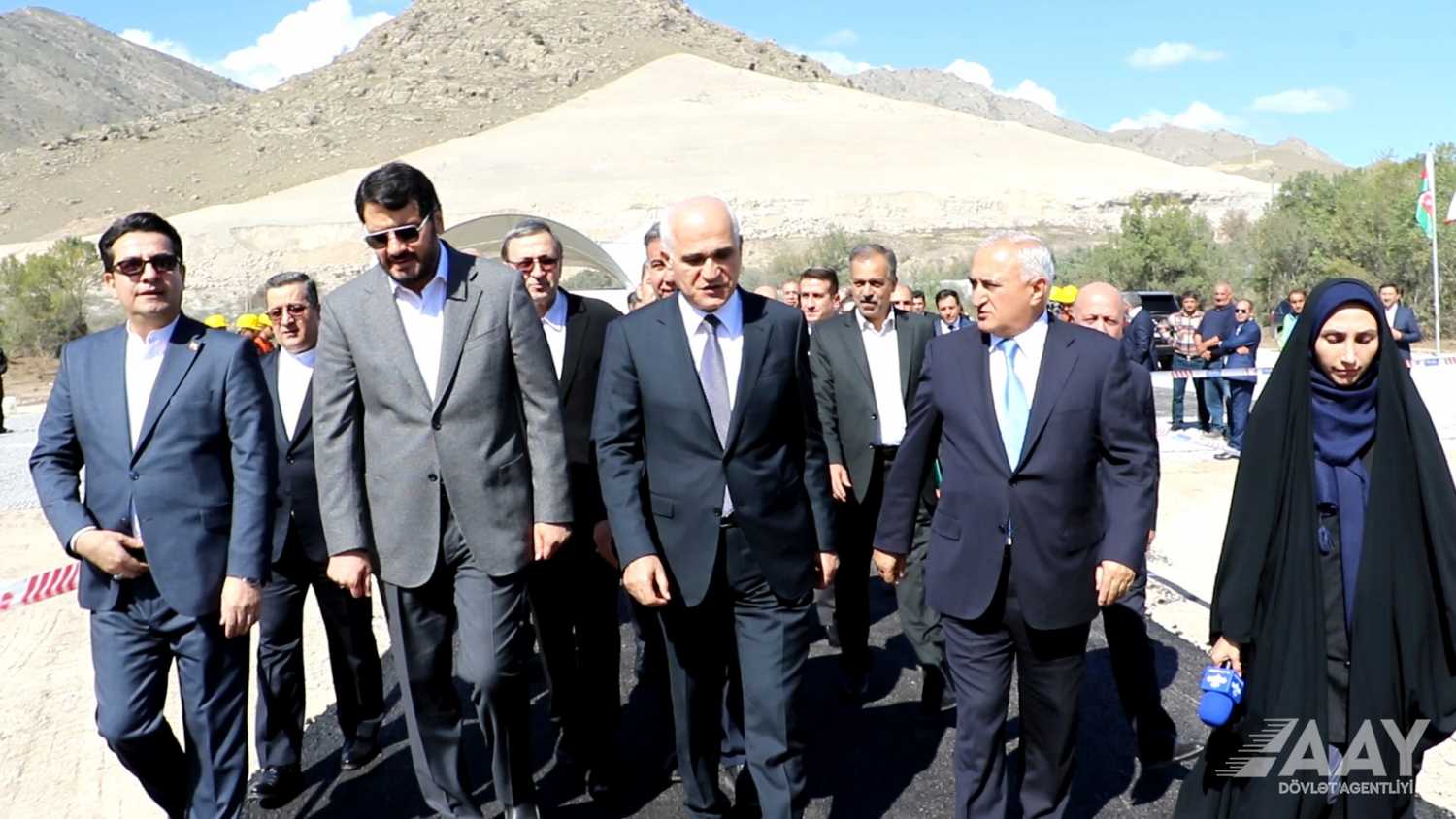 Zəngilanda Azərbaycanla İran arasında avtomobil körpüsünün təməlqoyma mərasimi keçirildi - FOTOLAR