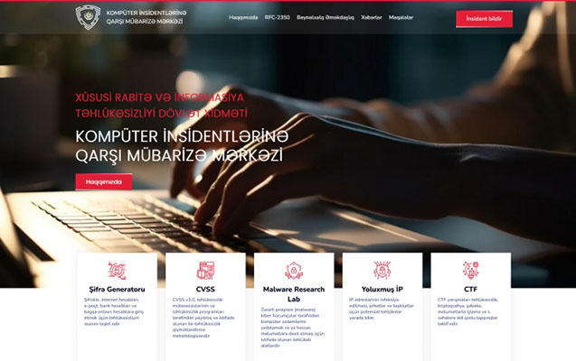 Dövlət Xidmətinin CERT Mərkəzinin yeni veb-saytı istifadəyə verildi