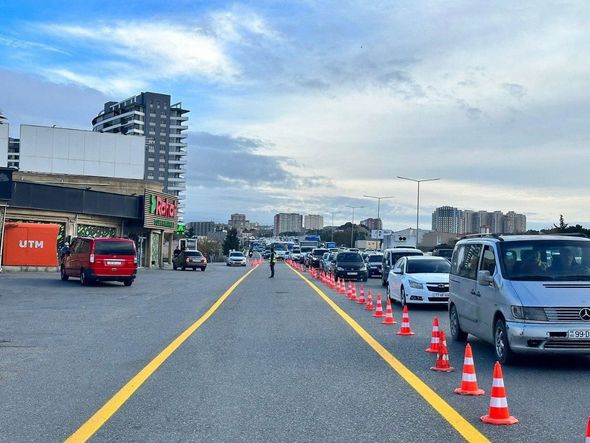 Bakı-Sumqayıt yolunda YENİLİK: avtobus zolağı çəkilir - FOTO