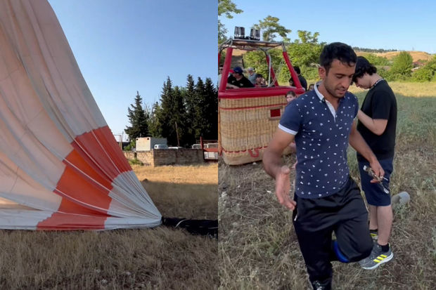 Hava şarı yaşayış evinin həyətinə düşdü - VİDEO