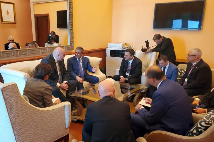 Zakir Həsənovla italiyalı həmkarı arasında müzakirə - FOTOLAR