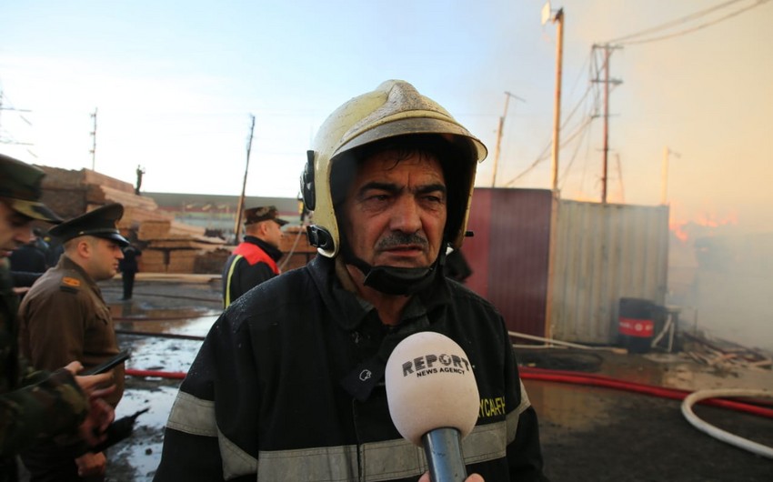 Küləkli hava yanğının söndürülməsini çətinləşdirib - FHN