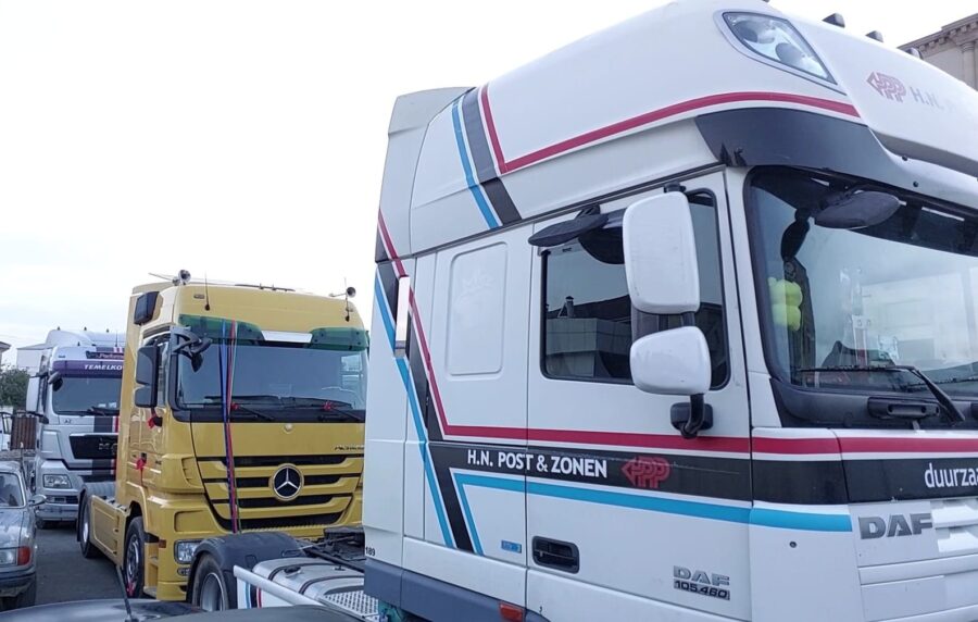 TIR-larla gəlin gətirməyə gedənləri polis saxladı - VİDEO