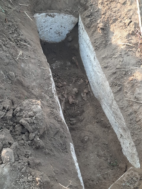 Ağdamda aşkarlanan qəbirlərlə bağlı məlumat - FOTO