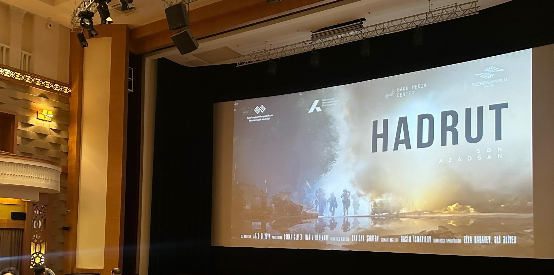 "Hadrut, sən azadsan!" sənədli filmi təqdim olundu