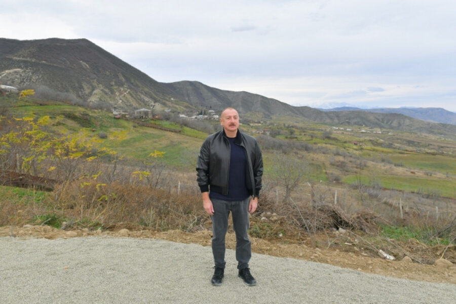 Prezident Xocalının 4 kəndində oldu - FOTOLAR