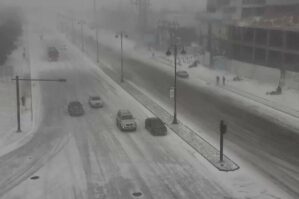 Qarlı havada paytaxt yollarındakı son vəziyyət: sıxlıq var? - VİDEO