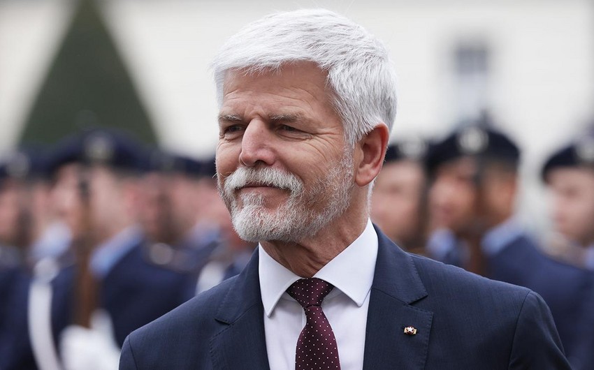 Çexiya prezidenti məşhur kafedralın divarına dırmaşdı - VİDEO