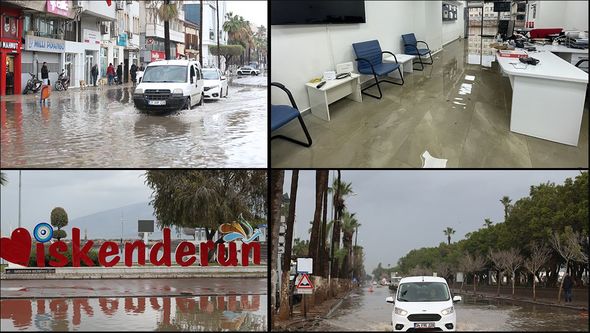 Hatayda yollar, evlər və iş yerləri su altında qaldı - FOTO 11 Hatayda yollar, evlər və iş yerləri su altında qaldı - FOTO