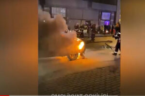 Bakıda “AzSamand” yandı - VİDEO