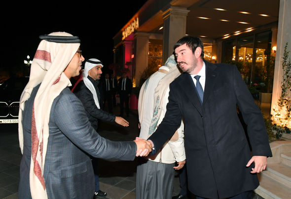 İlham Əliyevin adından BƏƏ liderinin şərəfinə rəsmi ziyafət verildi - FOTOLAR