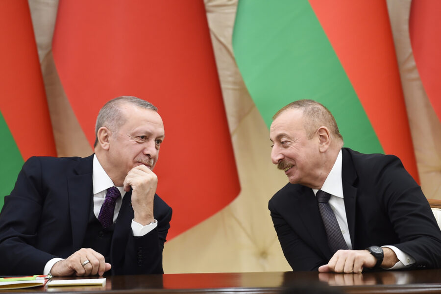 Recep Tayyip Erdogan 2020 visit to Baku with Ilham Aliyev 25