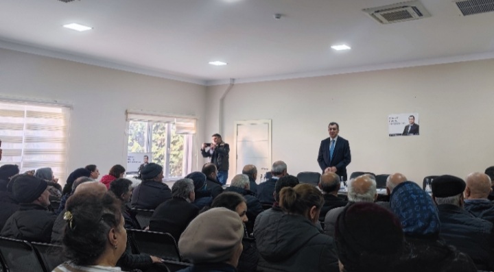 Prezidentliyə namizəd Qüdrət Həsənquliyev Xətai rayonunda seçicilərlə görüşdü - FOTO