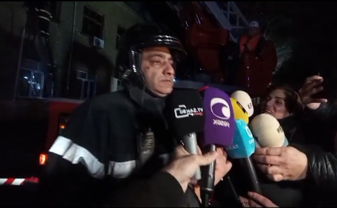 FHN-in polkovniki yanğın barədə danışdı - VİDEO