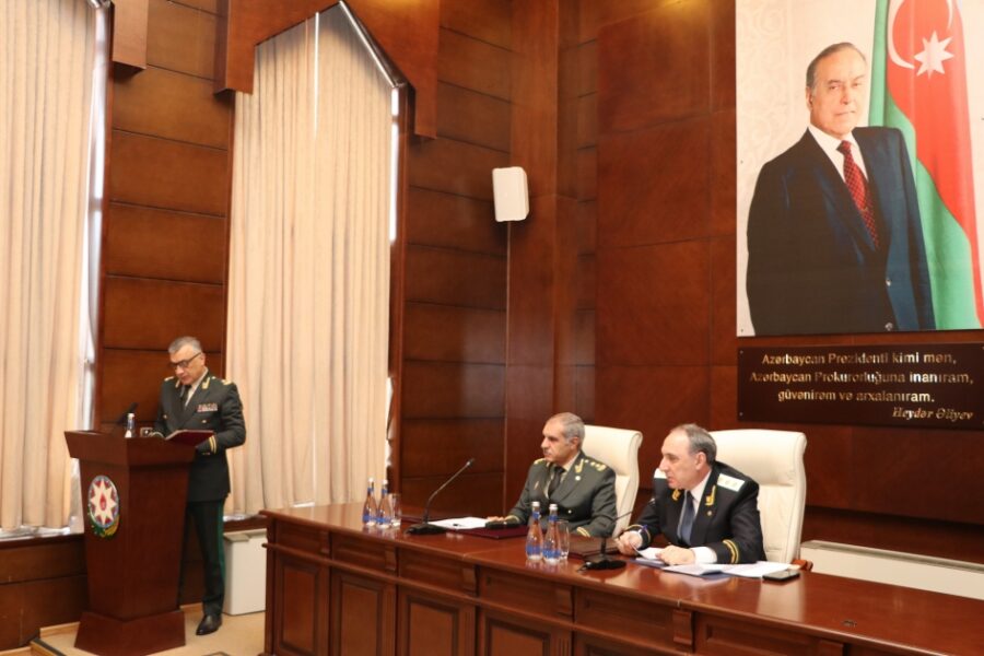 Hərbi Prokurorluqda geniş kollegiya iclası keçirildi - FOTOLAR