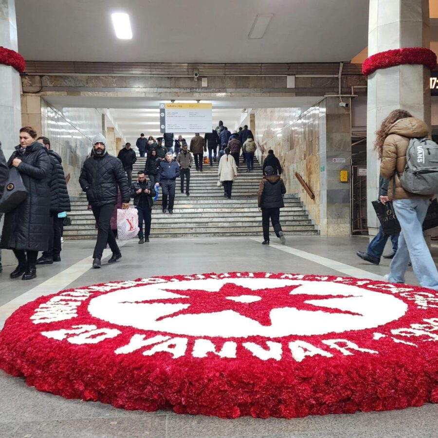 20 Yanvar tarixi Bakı metropolitenində qeyd edilir - FOTOLAR