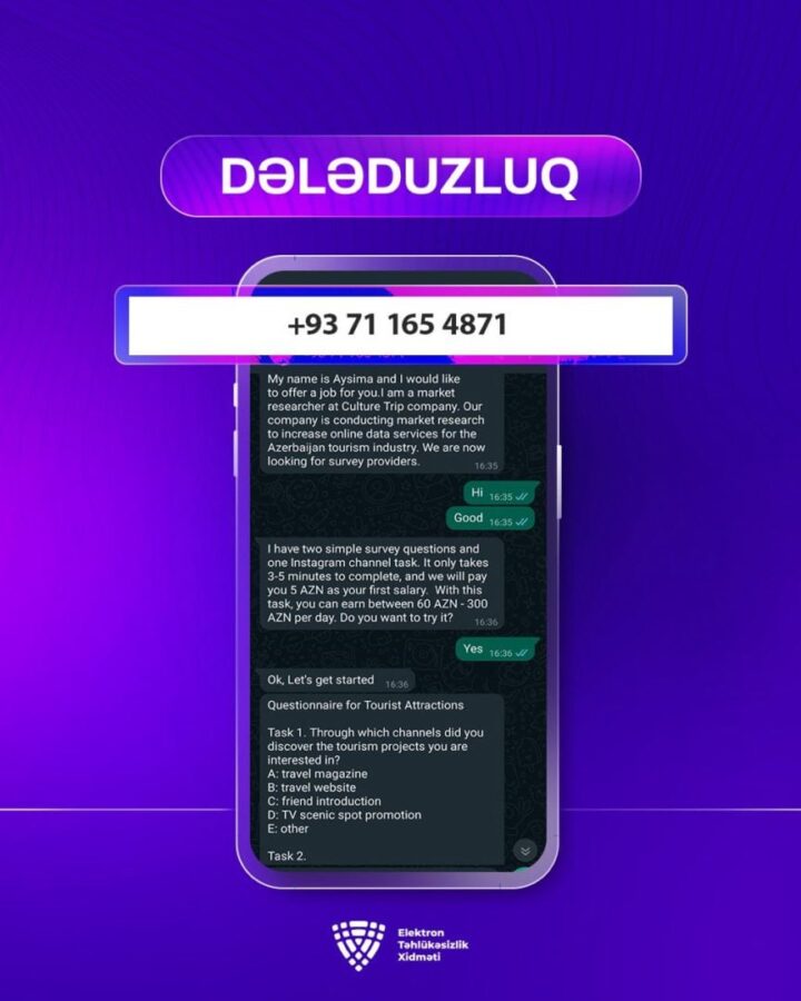 ETX-dən xəbərdarlıq: Bu mesajlara aldanmayın! - FOTO