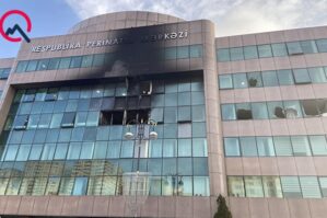 Perinatal Mərkəz yanğından sonra... - FOTO