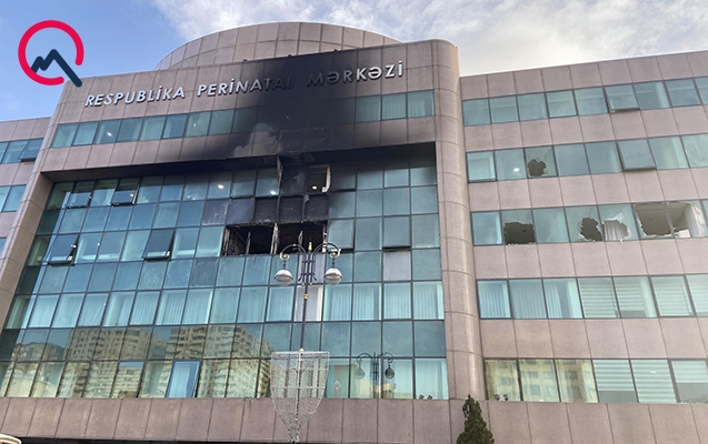 Perinatal Mərkəz yanğından sonra... - FOTO