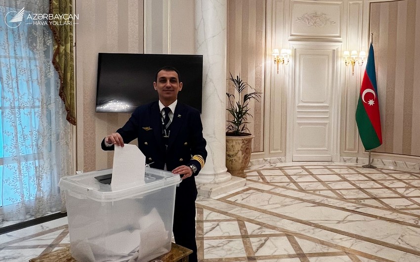 AZAL-ın xaricdə olan əməkdaşları seçkilərdə iştirak edirlər - FOTOLAR