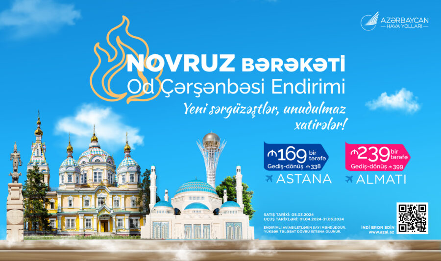 AZAL-dan Od çərşənbəsi sürprizi - İki şəhərə endirimli biletlər