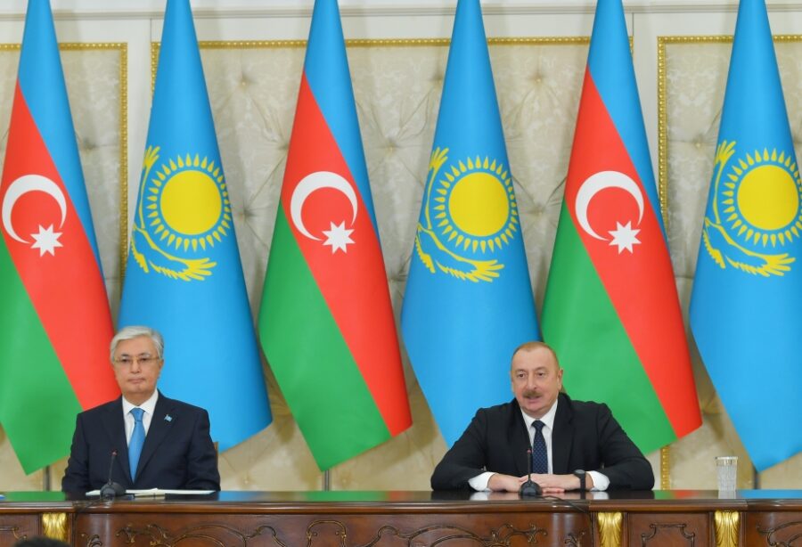 Prezidentlər mətbuata bəyanatlarla çıxış etdilər - FOTOLAR