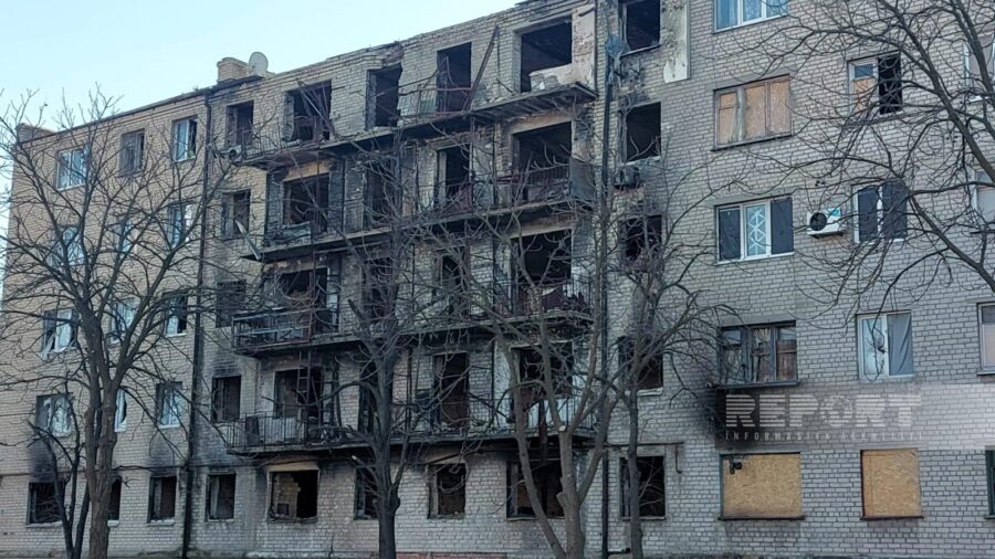 Döyüşlərin yerlə yeksan etdiyi Donbasdan fotoreportaj