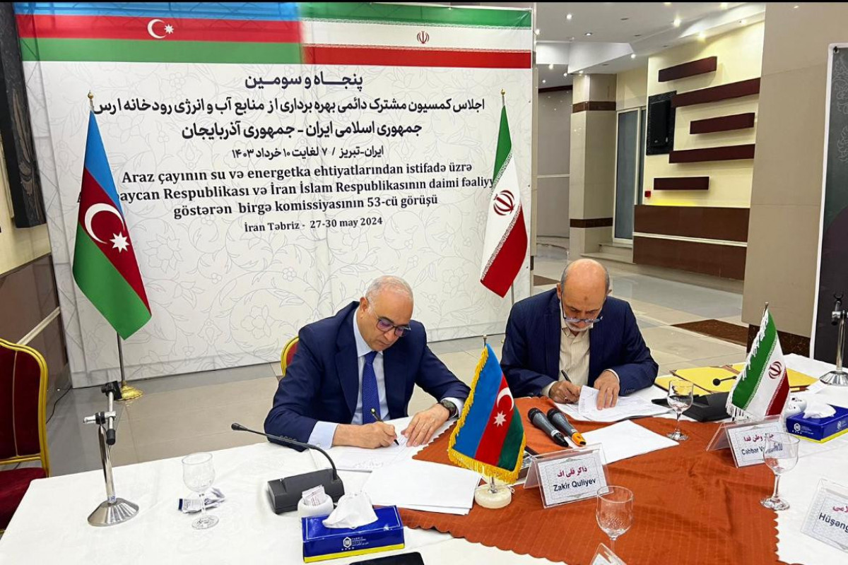 Azərbaycanla İran arasında su bölgüsü müəyyənləşdirildi - FOTOLAR 1 az iran