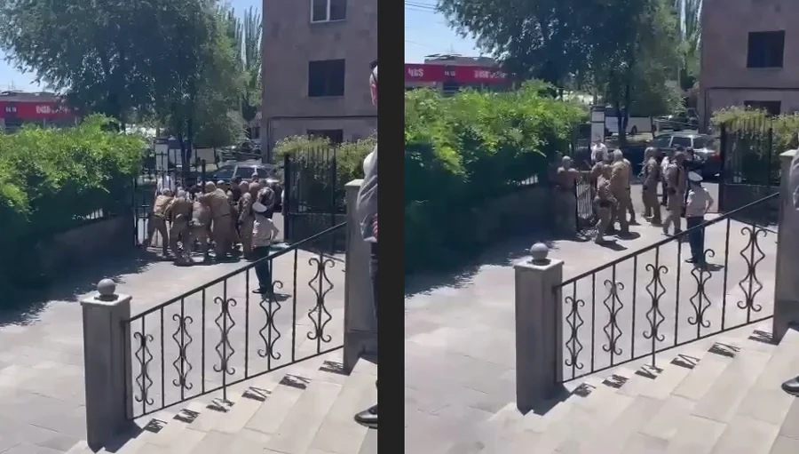 İrəvanda separatçıların ofisinə basqın: Şahramanyanın maşınları aparılır - VİDEO