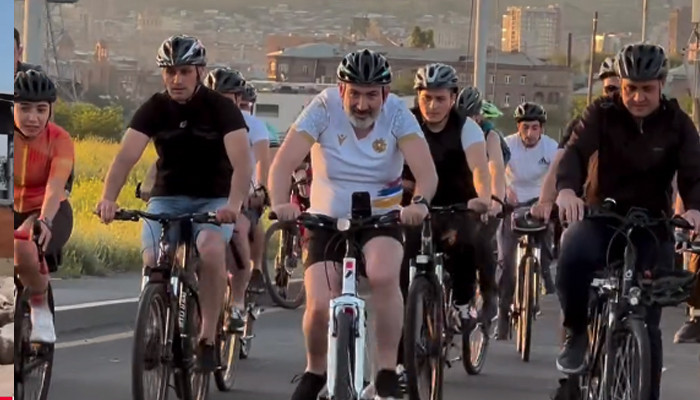 Paşinyanı belə görməmisiniz: "kaska"sı başında, şortiki əynində - FOTO