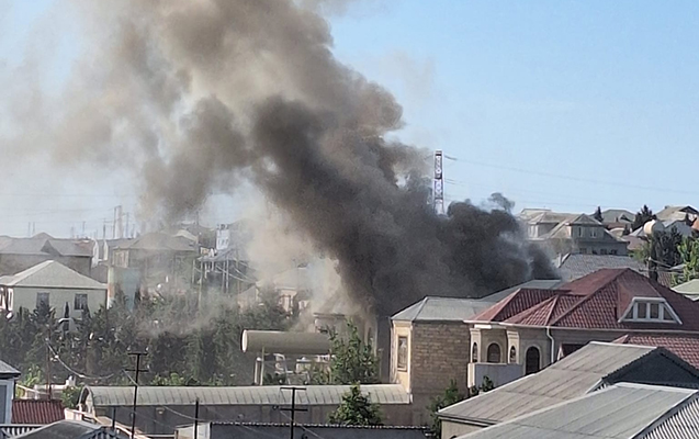 Masazırda güclü yanğın - VİDEO