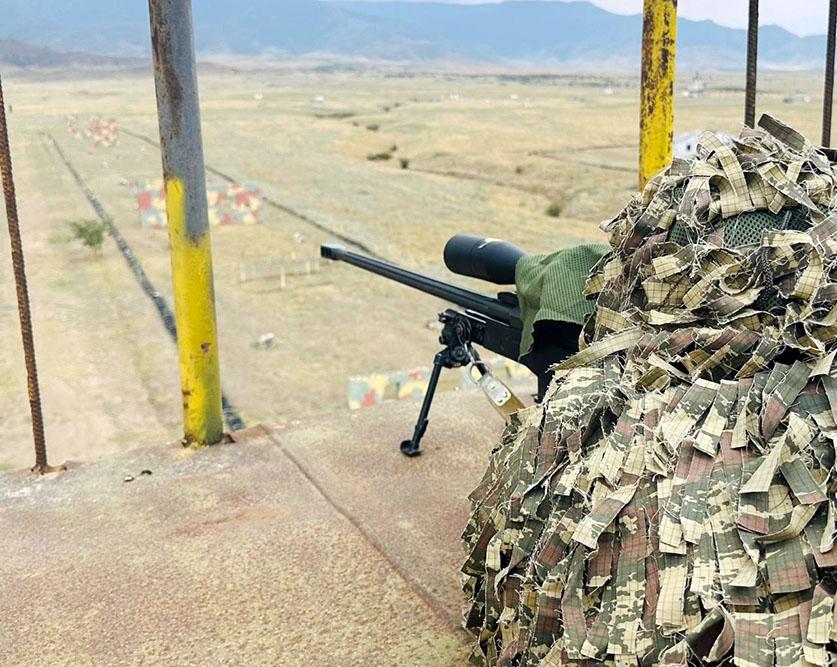 Ordumuzda "Snayper hazırlığı" kursu keçirildi - FOTOLAR