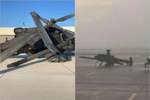 Təbiət ABŞ hərbi bazasını darmadağın etdi - FOTOLAR