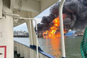 Ukrayna "Qavkaz" limanını vurdu: itkin düşən 17 nəfər... - VİDEO