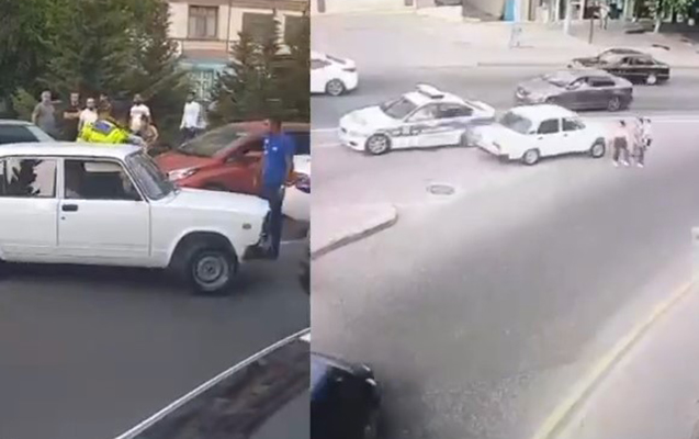 Bakını bir-birinə qatan "avtoş" tutuldu - VİDEO 1 avtos 0