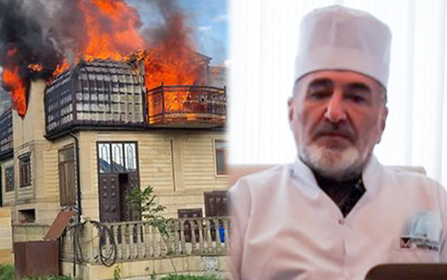 Yanan villa tanınmış həkimə məxsus imiş - FOTOLAR