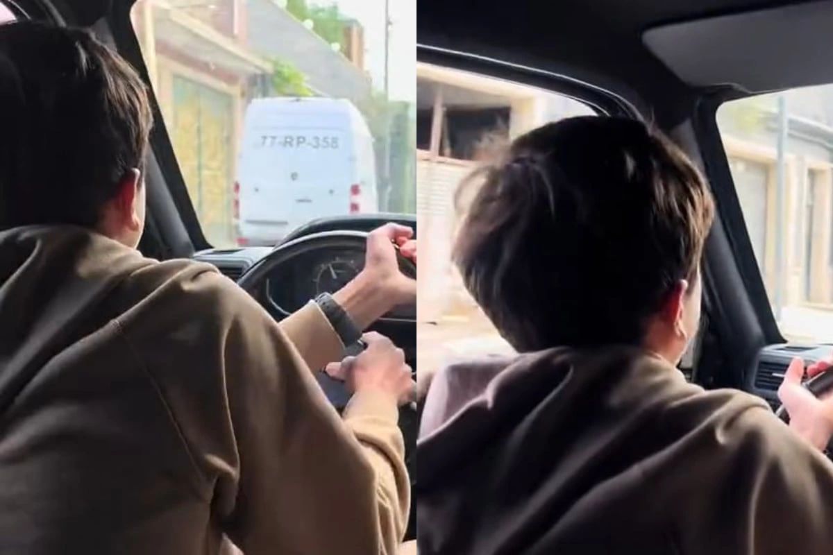 Sükan arxasındakı azyaşlı barəsində tədbir görüldü - VİDEO