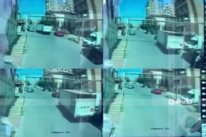 Yük maşınının altında qalmaqdan son anda qurtuldu - Anbaan video