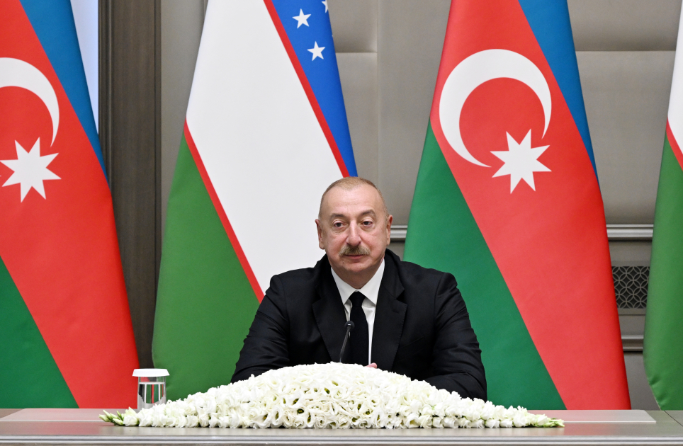 Prezidentlər mətbuata bəyanatlarla çıxış etdilər - VİDEO
