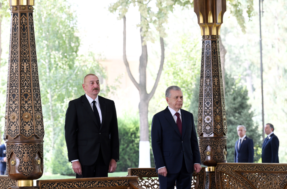 İlham Əliyevin Daşkənddə rəsmi qarşılanma mərasimi keçirildi - VİDEO